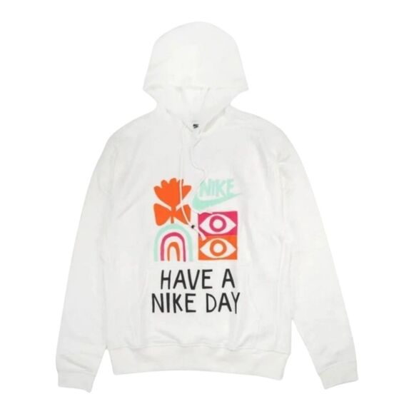 Nike Have A Nike Day French Terry Pullover Hoodie DQ4171-100 White Men's Size's - Picture 1 of 8